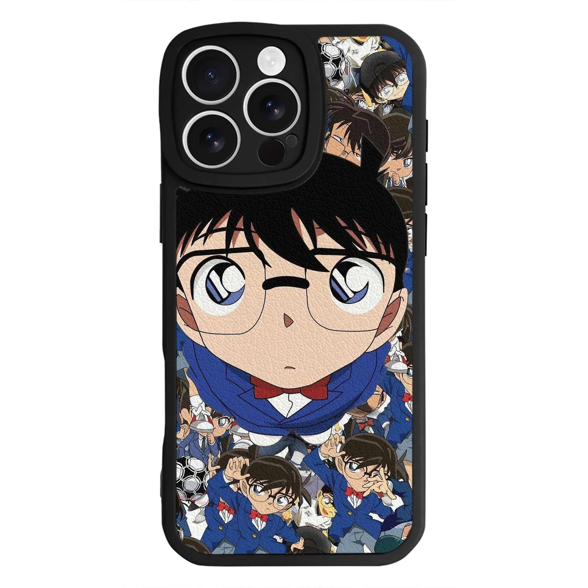 （画像用） 名探偵コナン Detective Conan 【iPhone 16シリーズ対応】シリコンスマホケース（レザー調） 材質：シリコン